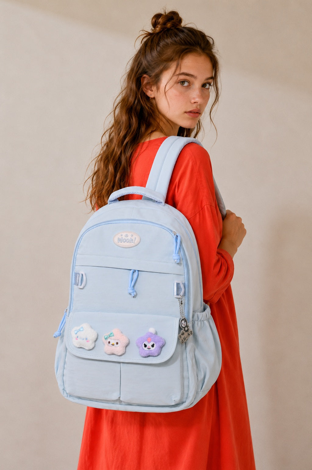 Korean-style aesthetic backpack