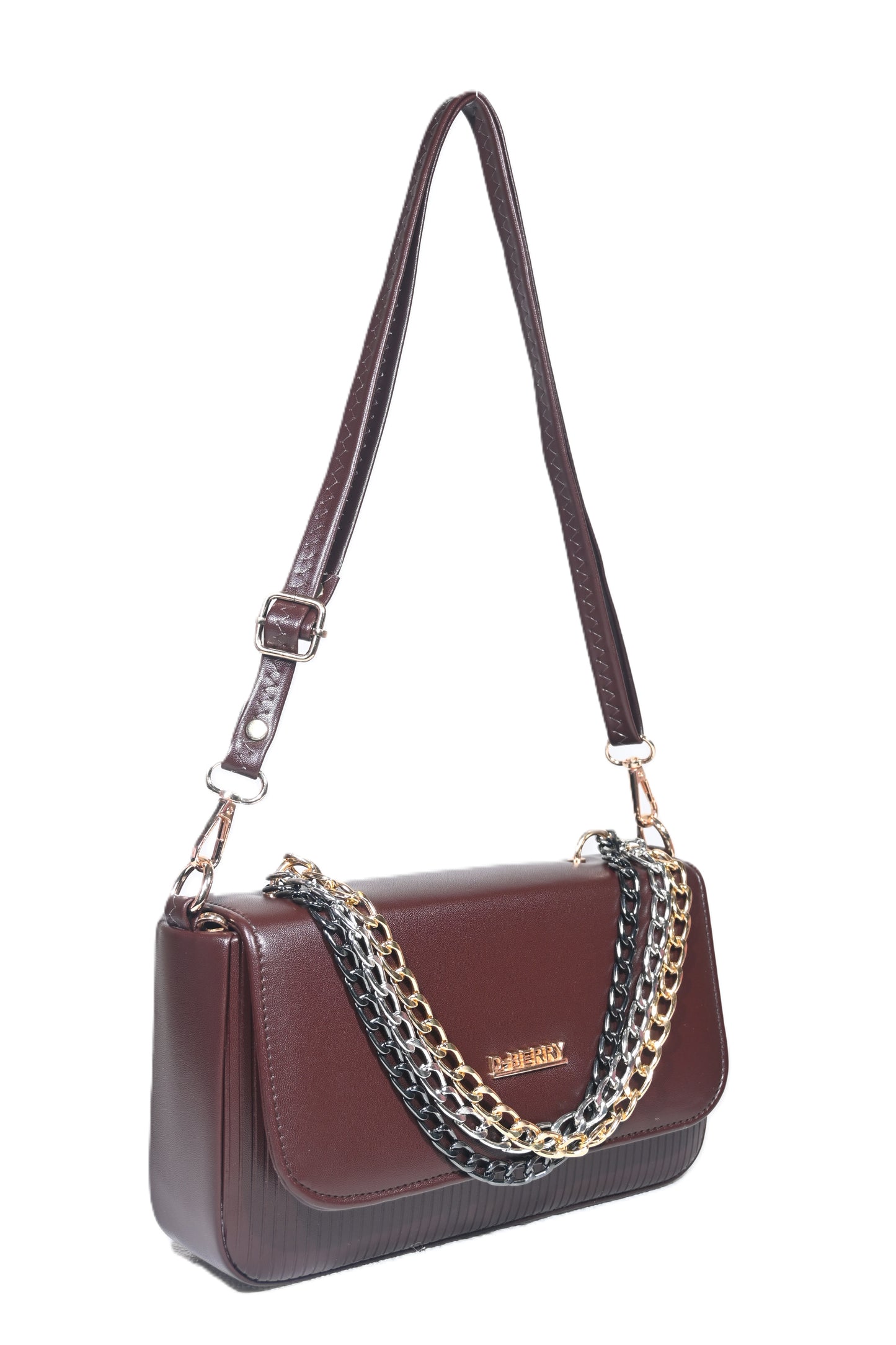 Classy bold 3 chain shoulder bag