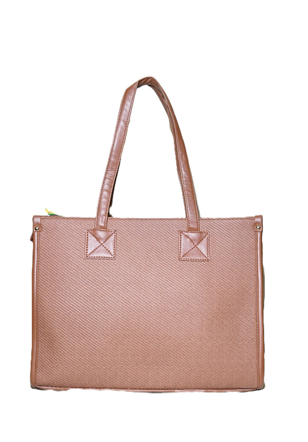 Trendy jute laptop tote bag for women