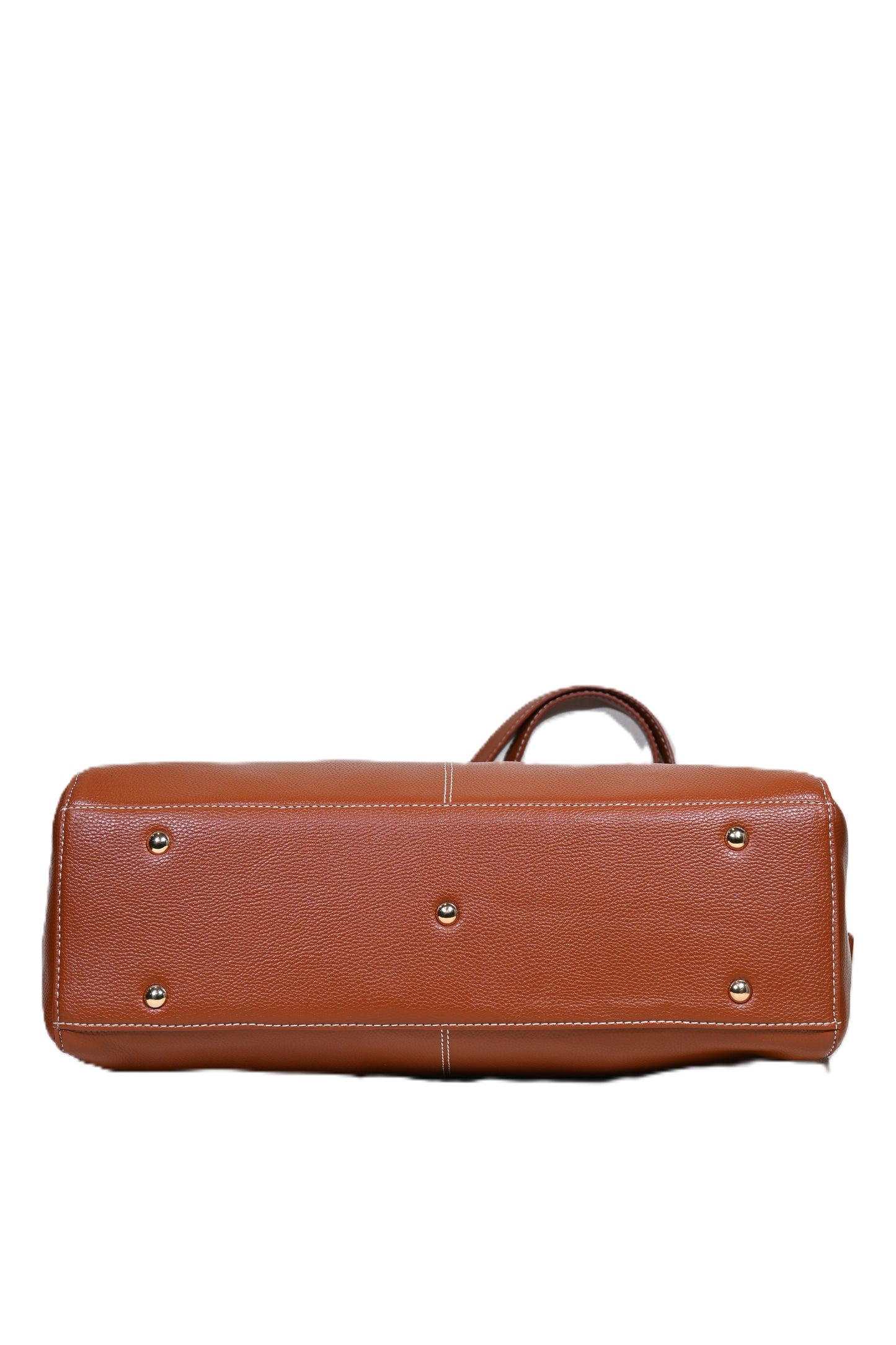 Women’s Faux Leather Tote Bag with Front Pocket & Zip Closure