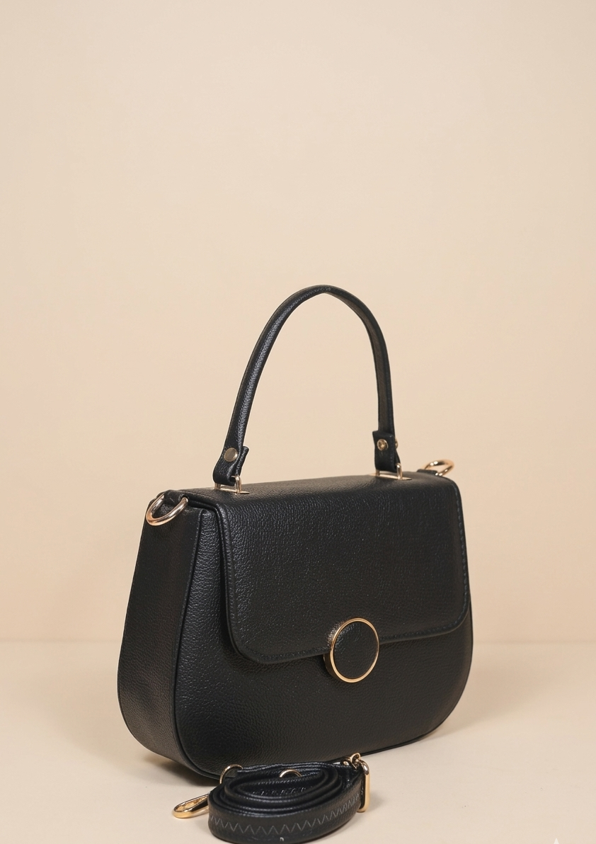 Black Flap Handy sling bag
