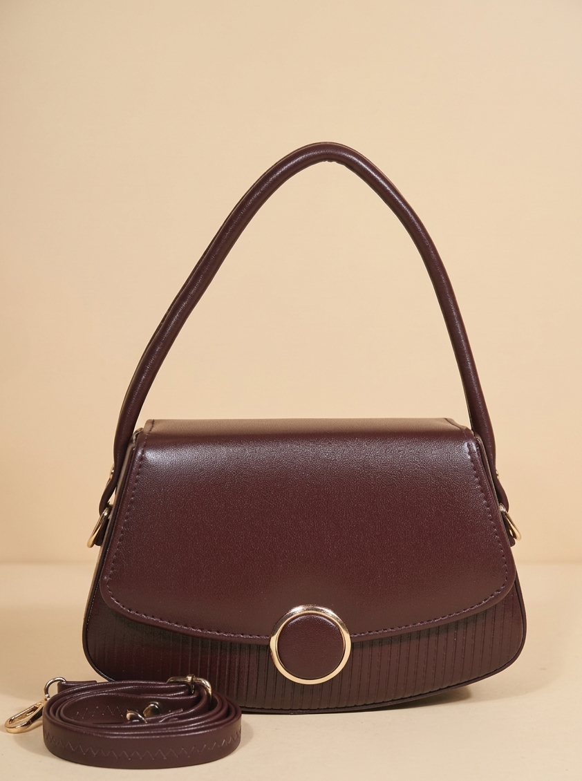 Brown handy sling bag