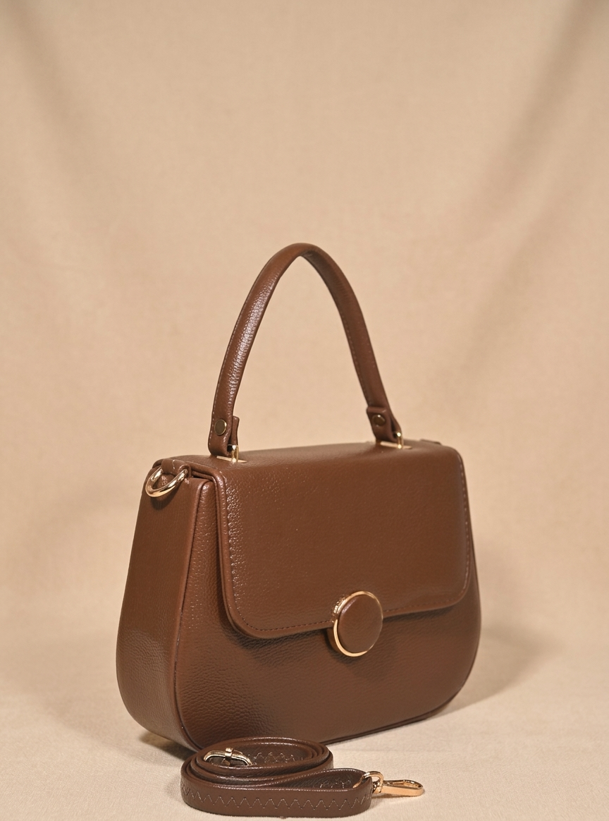 Brown handy sling bag