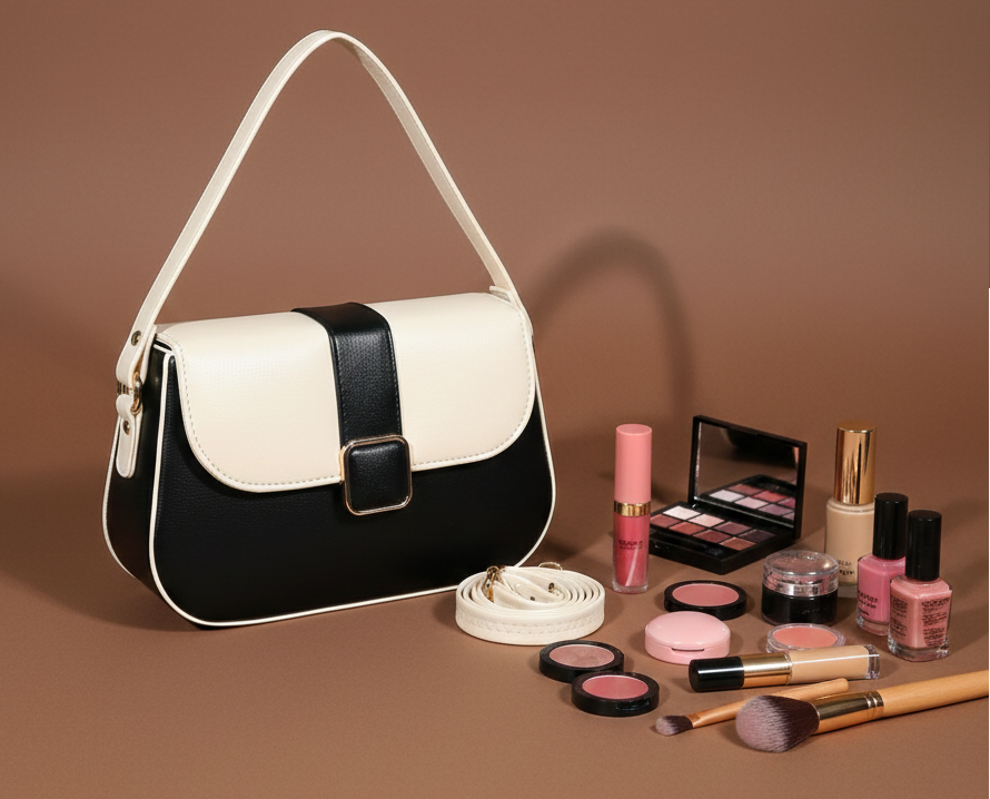 Color blocked stylish sling bag for women
