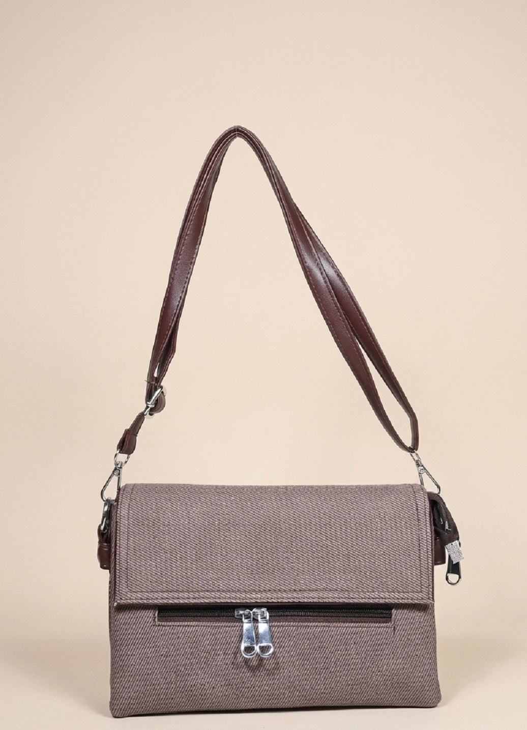 New jute flap crossbody bag