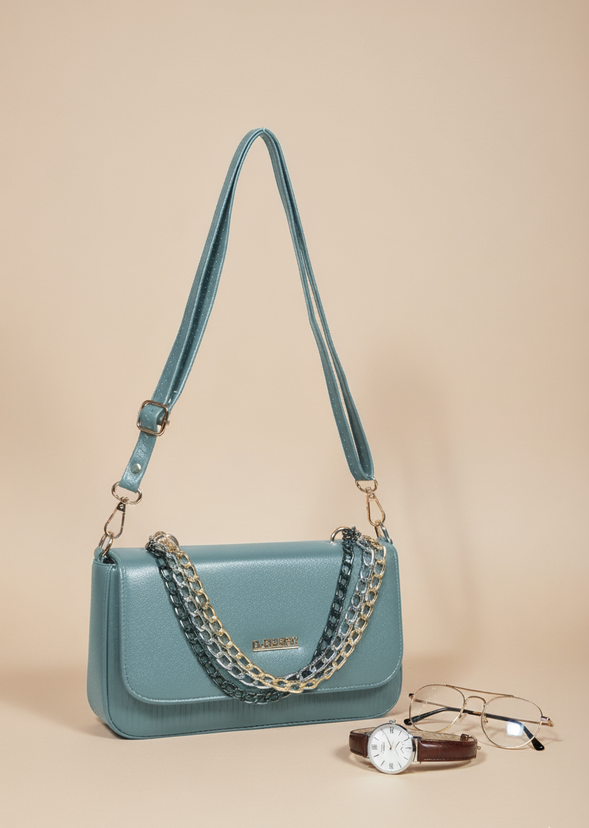 Classy bold 3 chain shoulder bag
