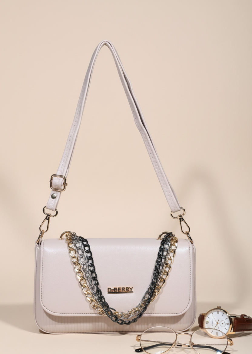 Classy bold 3 chain shoulder bag