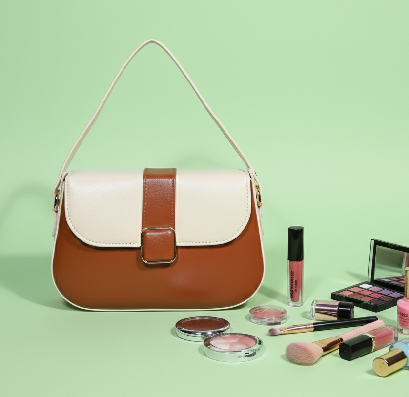 Color blocked stylish sling bag for women