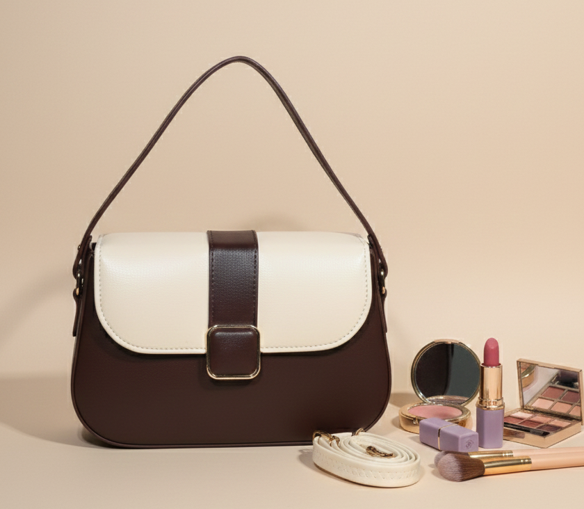 Color blocked stylish sling bag for women
