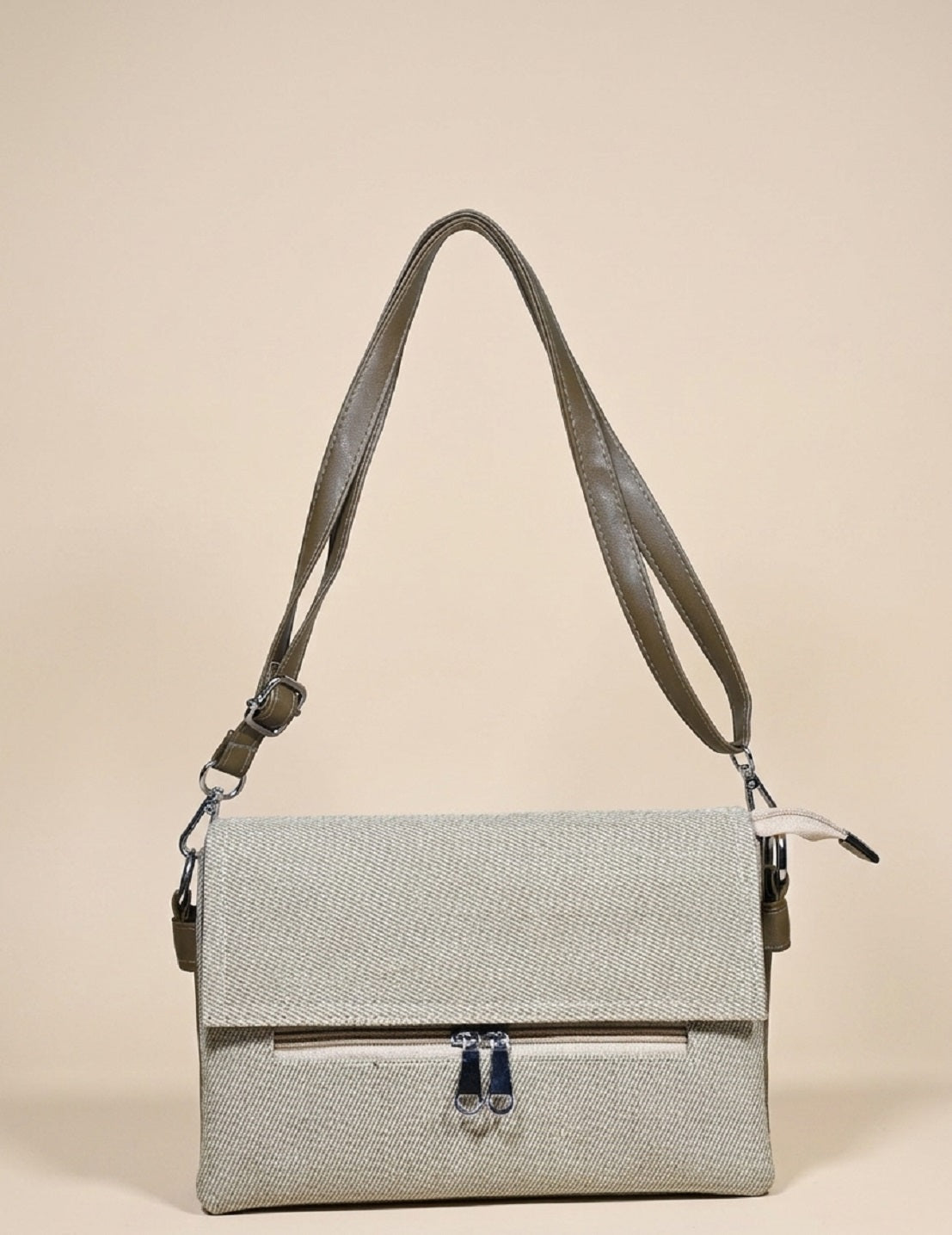 New jute flap crossbody bag