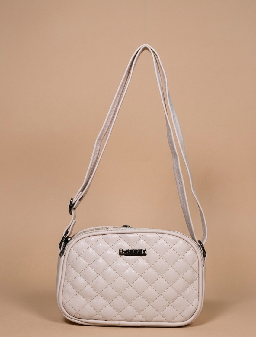 Quilted diamond handy sling purse for women