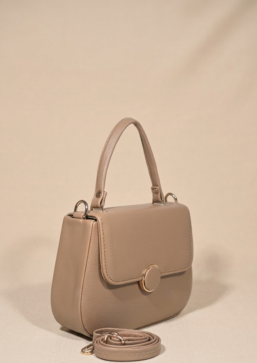 Beige flap bag