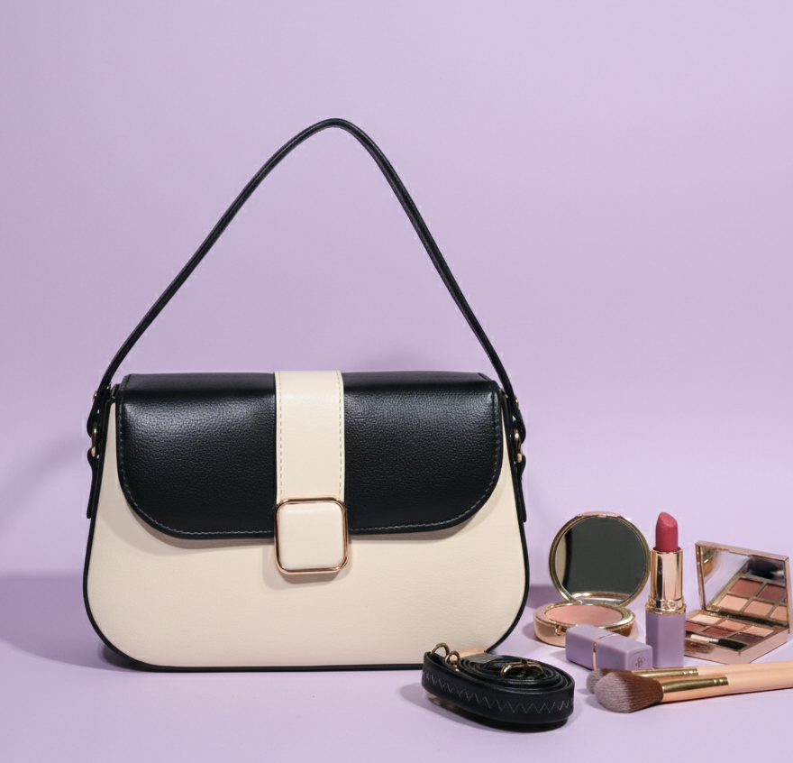 Color blocked stylish sling bag for women