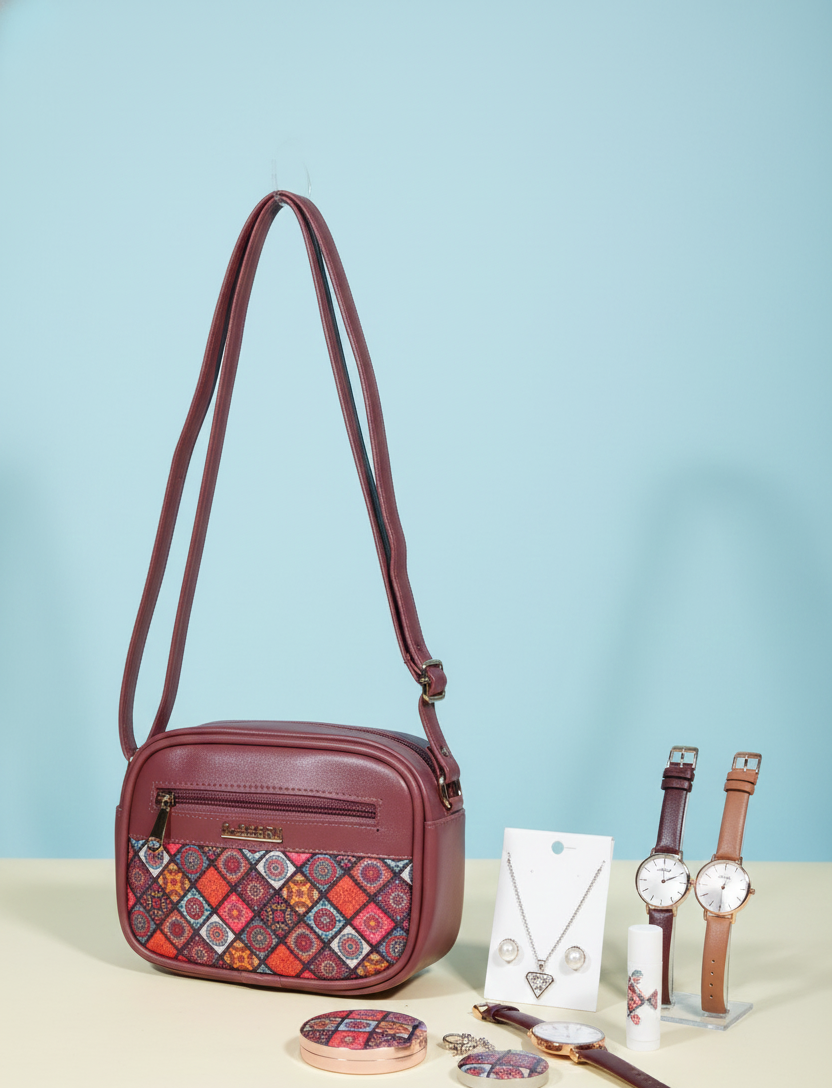 Multicolor cross body bag