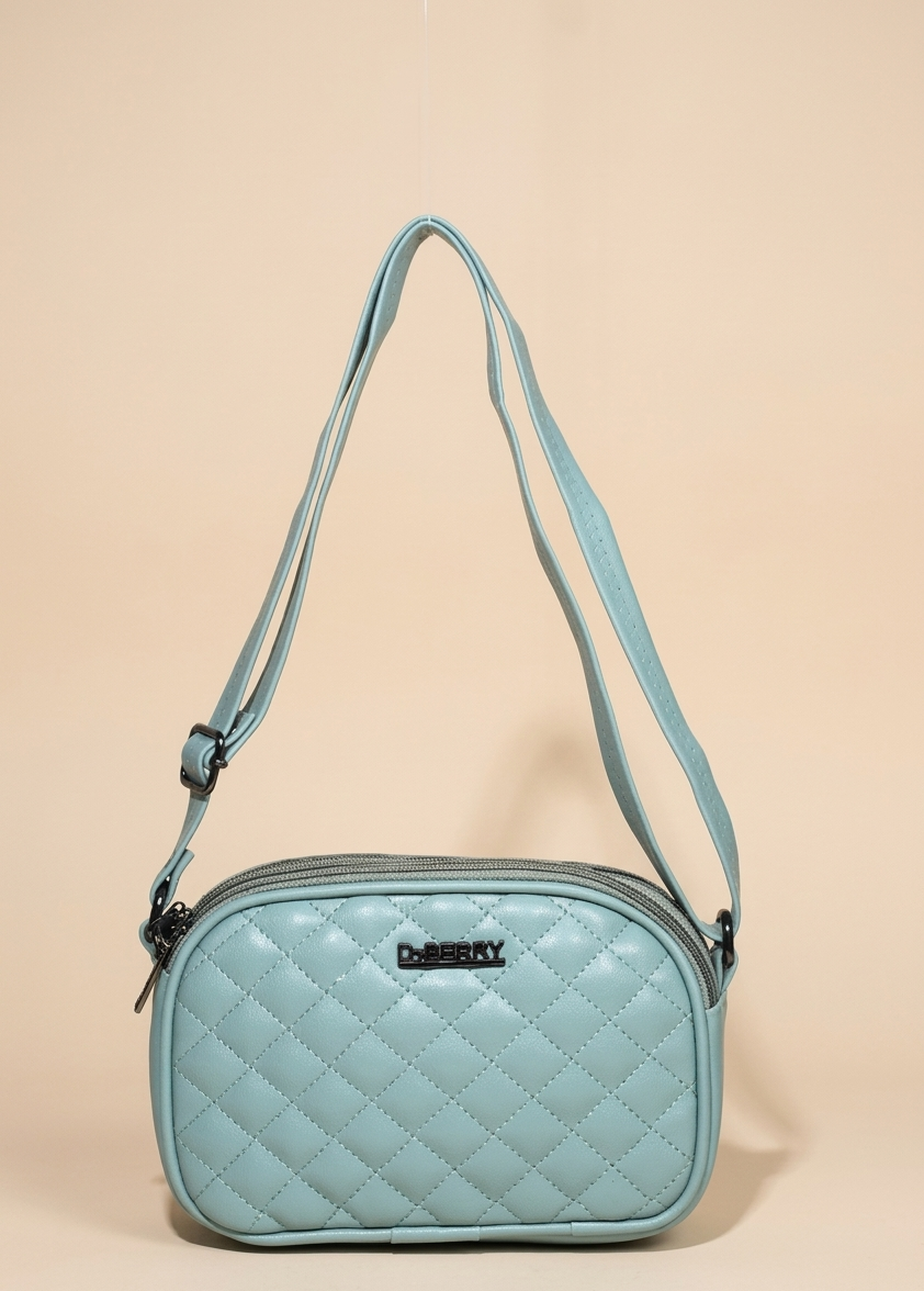 Quilted pattern cross body side bag