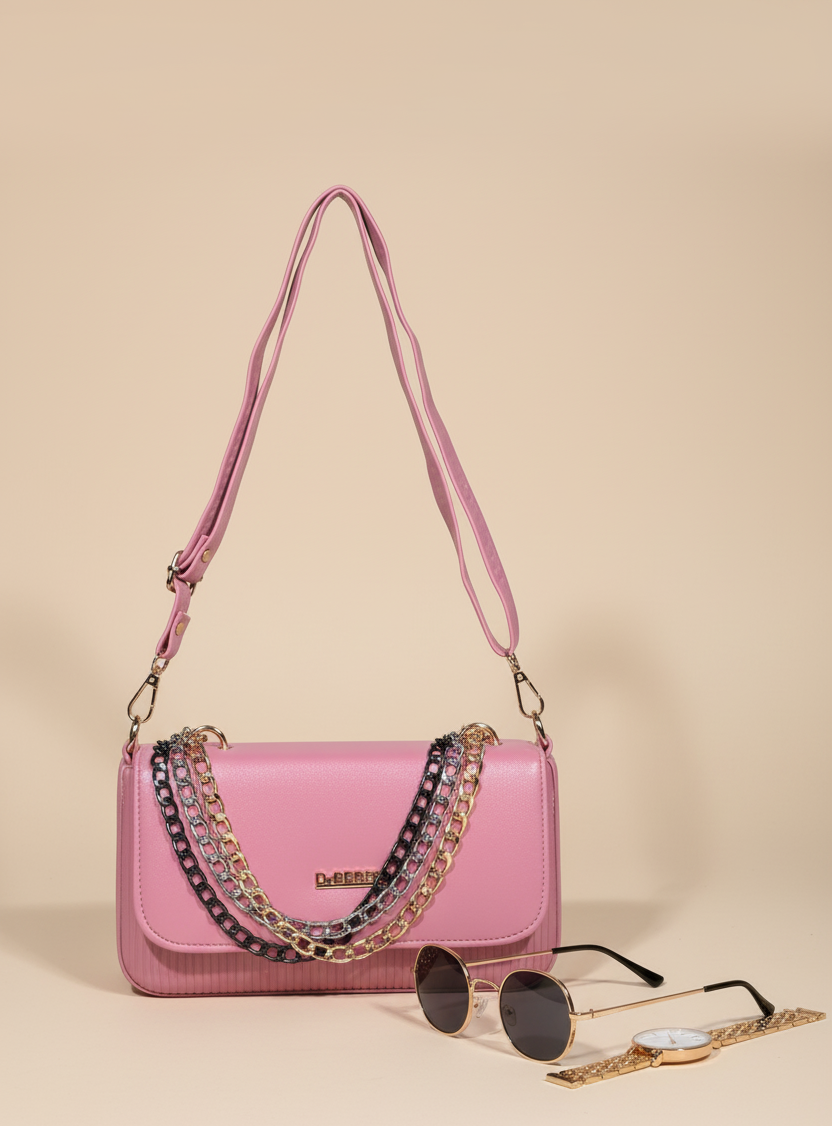 Classy bold 3 chain shoulder bag