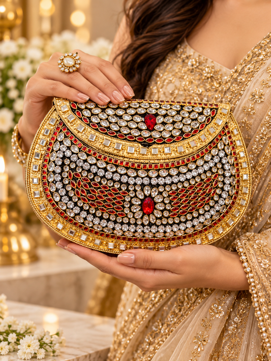 Maharani kundan clutch